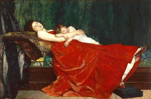 Portrait - Painting - Mother and child napping.jpg